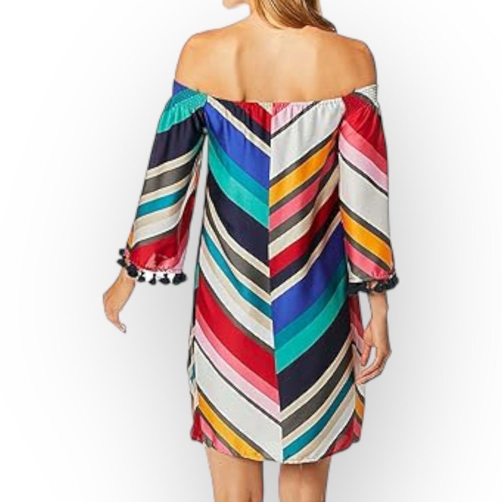 Trina Turk Amaris Dress NWT in Jet Set Chevron‎ - size XS - Picture 3 of 9